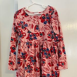 Hanna Andersson - Long sleeved floral print dress 120 or 6/7